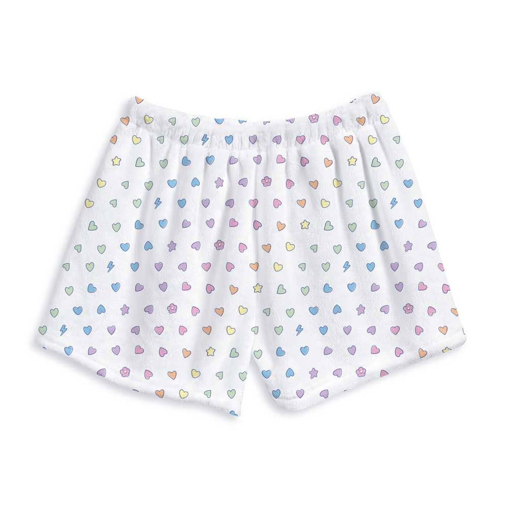 Rainbow Remix Fuzzy Lounge Shorts - Meems