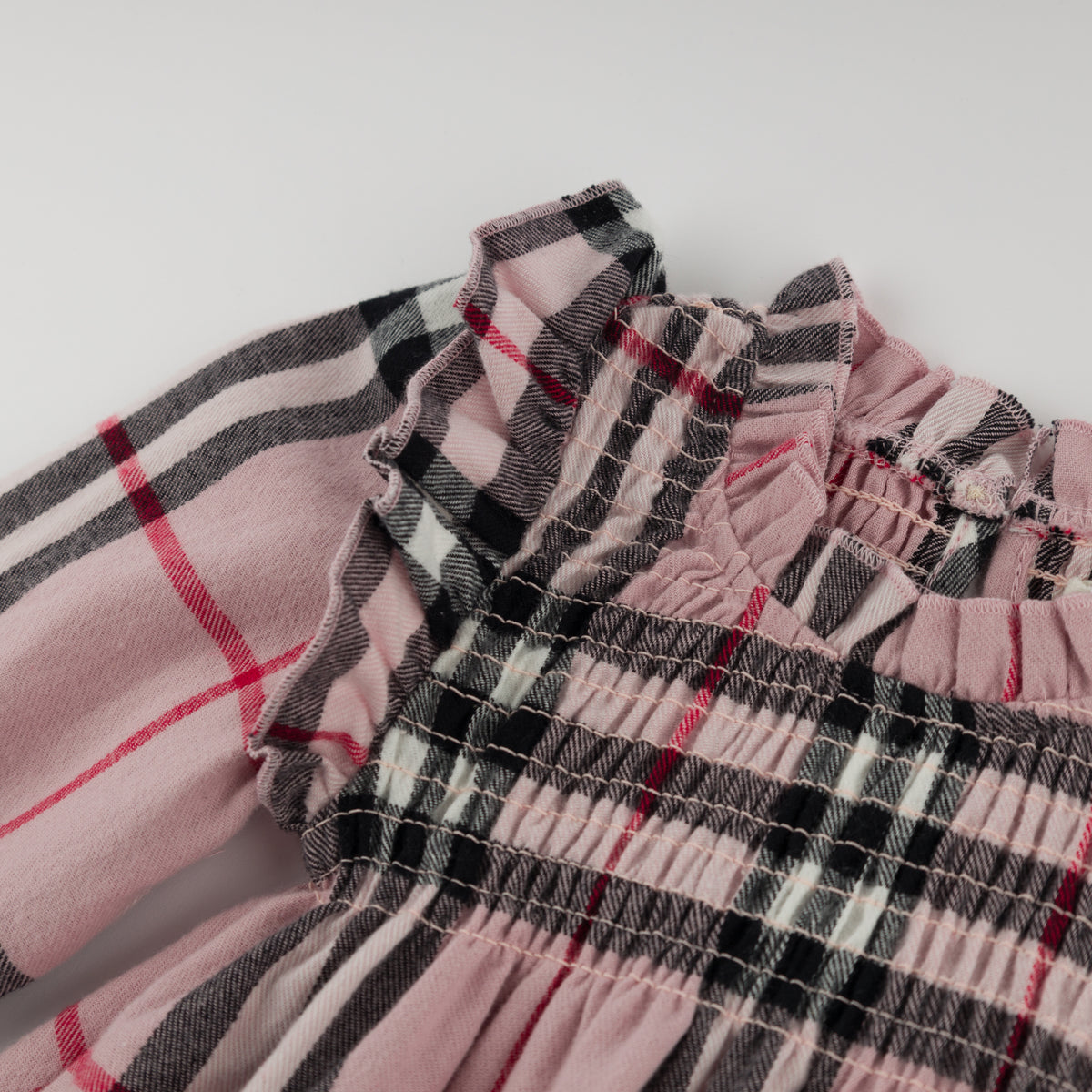 Mini Tartan Shoulder Ruffle Anna Dress