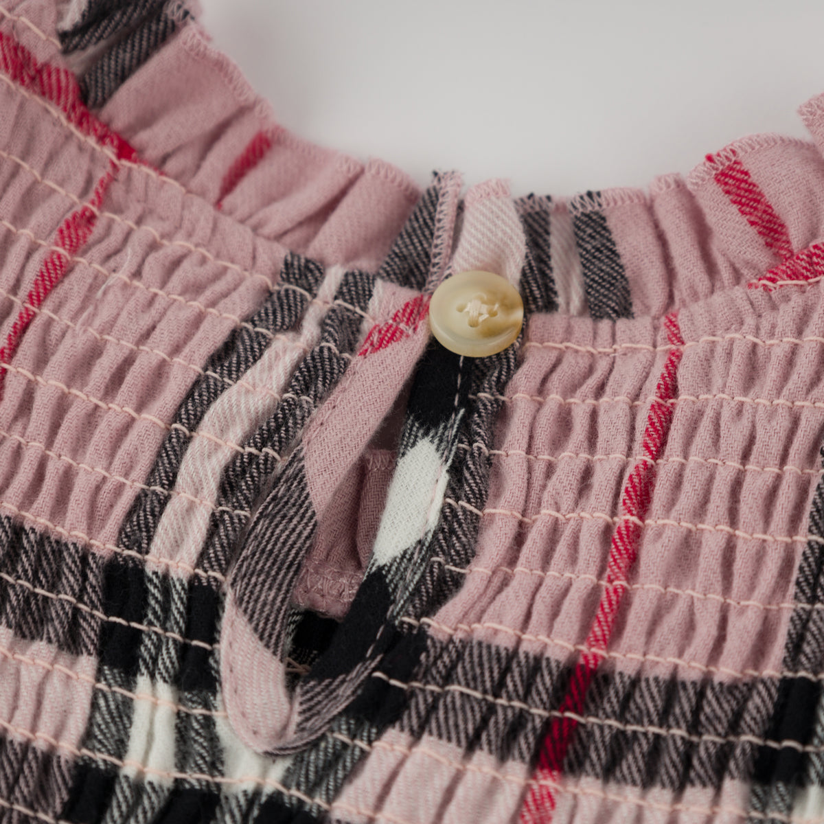 Mini Tartan Shoulder Ruffle Anna Dress