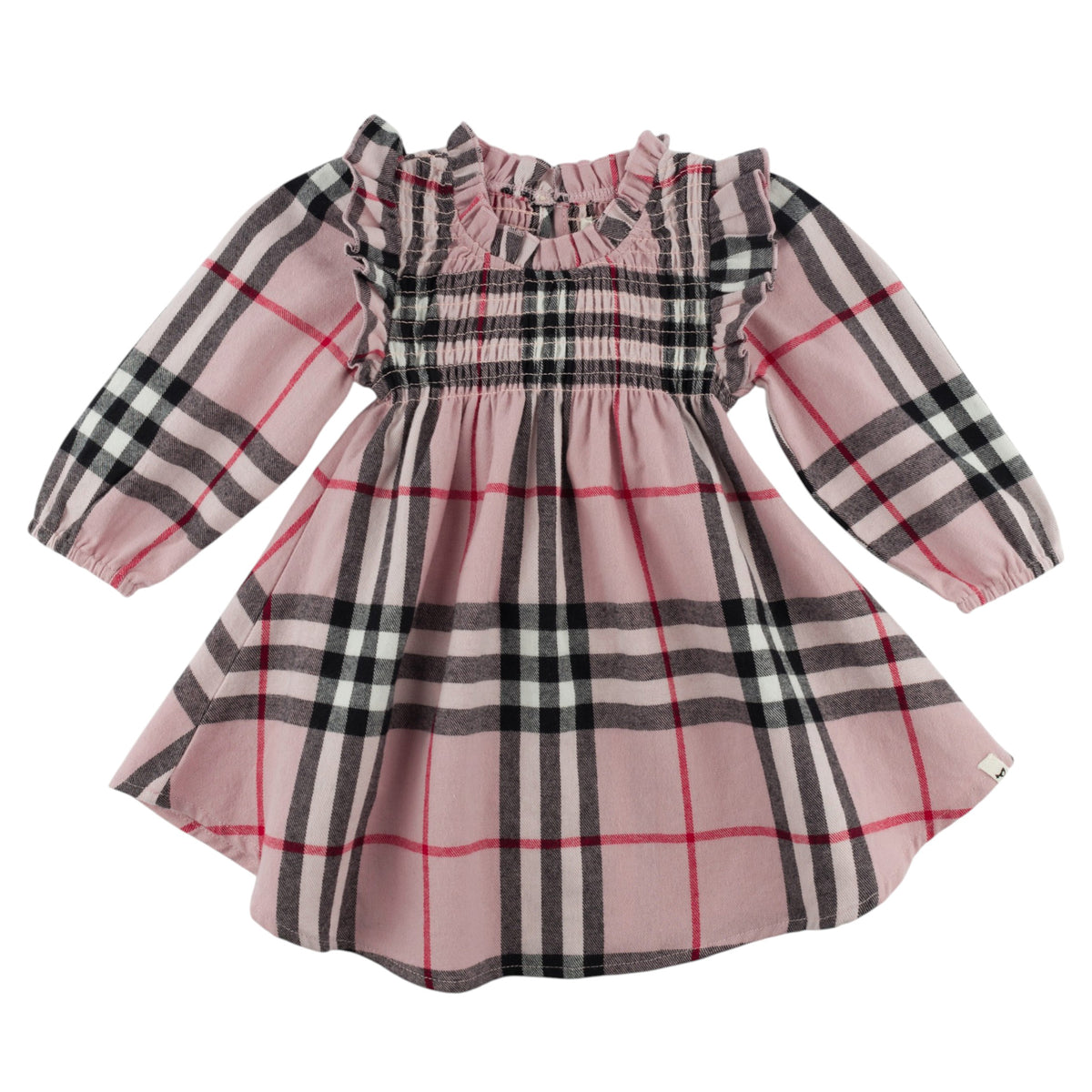 Mini Tartan Shoulder Ruffle Anna Dress