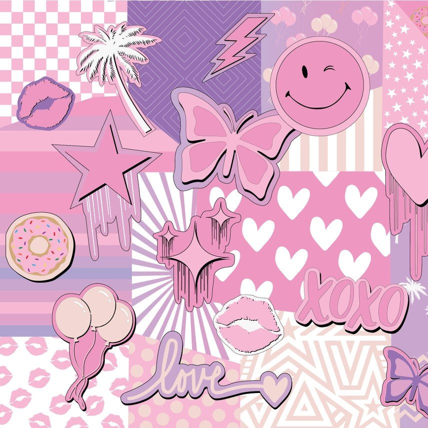 @byjordana Girl Icons Zipper Footie - Meems
