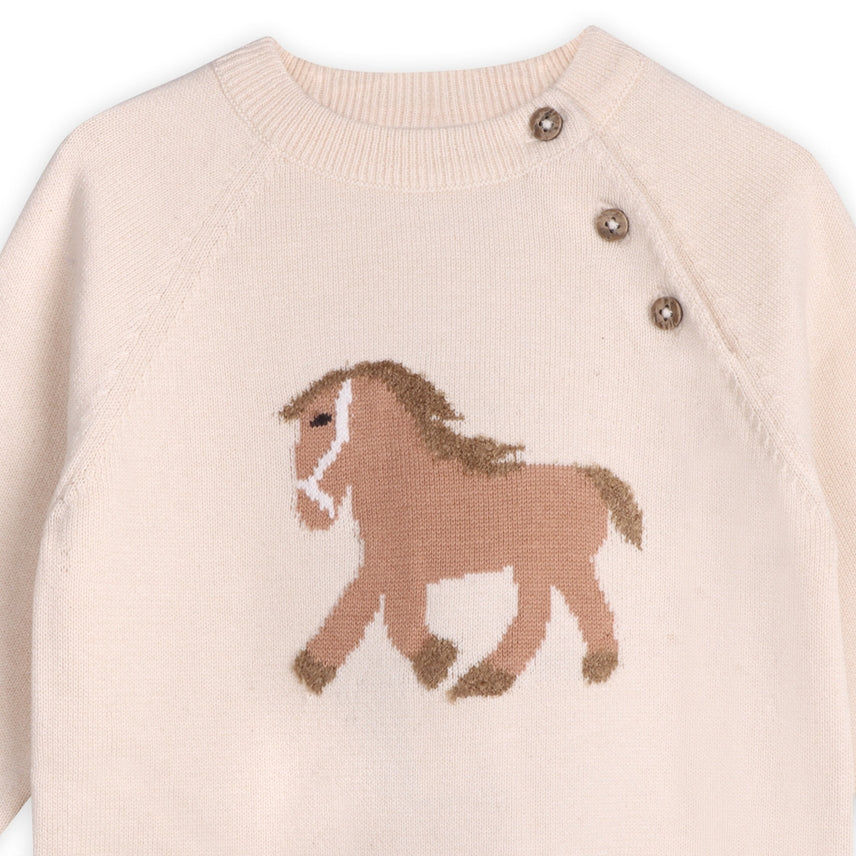 Horse Jacquard Knit Sweater Set - Meems