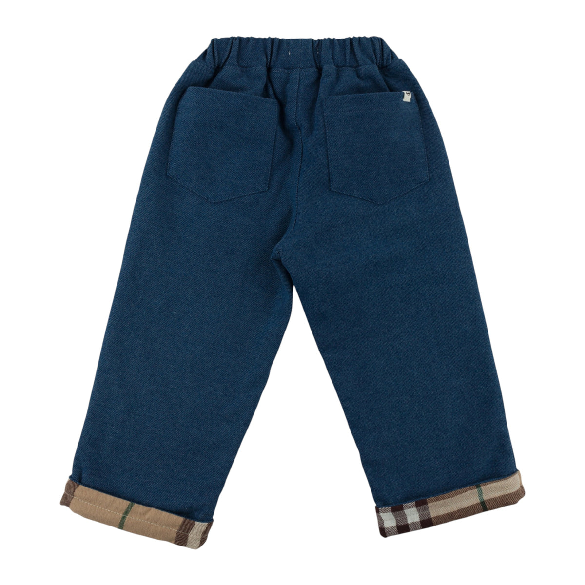 Mini Tartan Lined Denim Jeans
