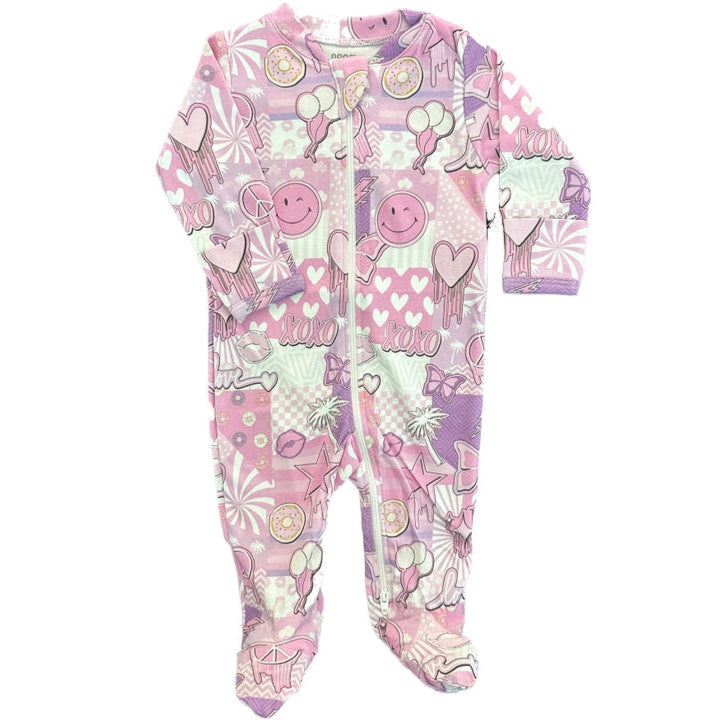 @byjordana Girl Icons Zipper Footie - Meems