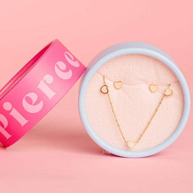 Peach Heart Necklace/Earring Set - Meems