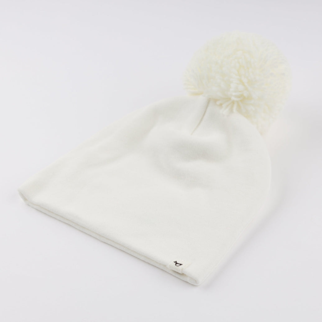 Cream Pom Hat