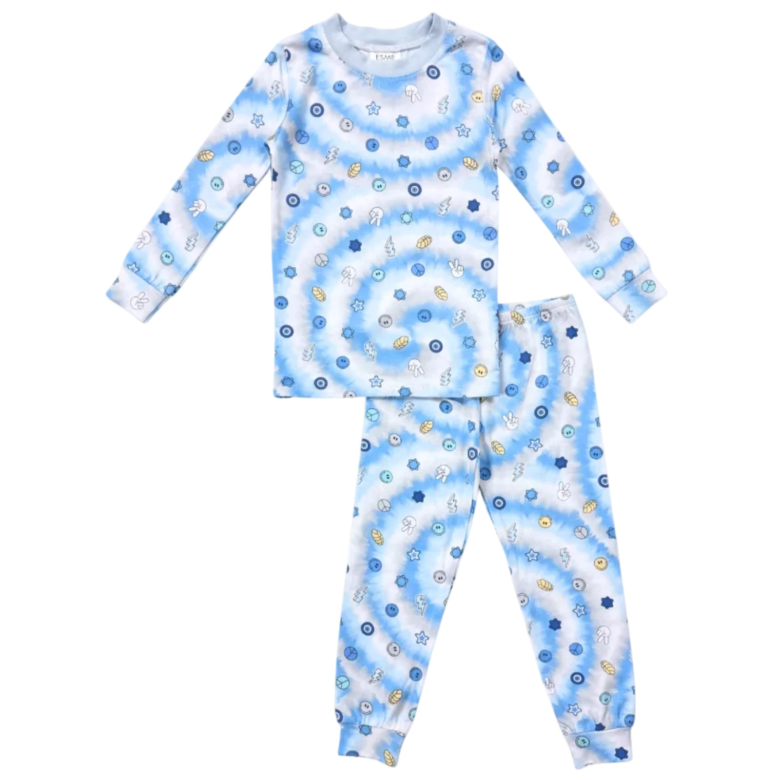 Blue Challah Back LS PJ Set