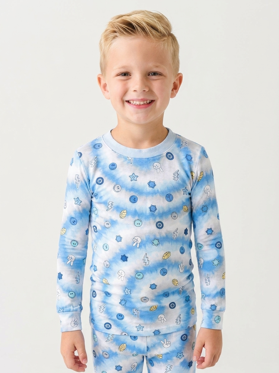 Blue Challah Back LS PJ Set