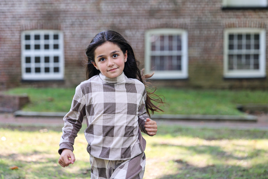 Corduroy Plaid Toggle Top