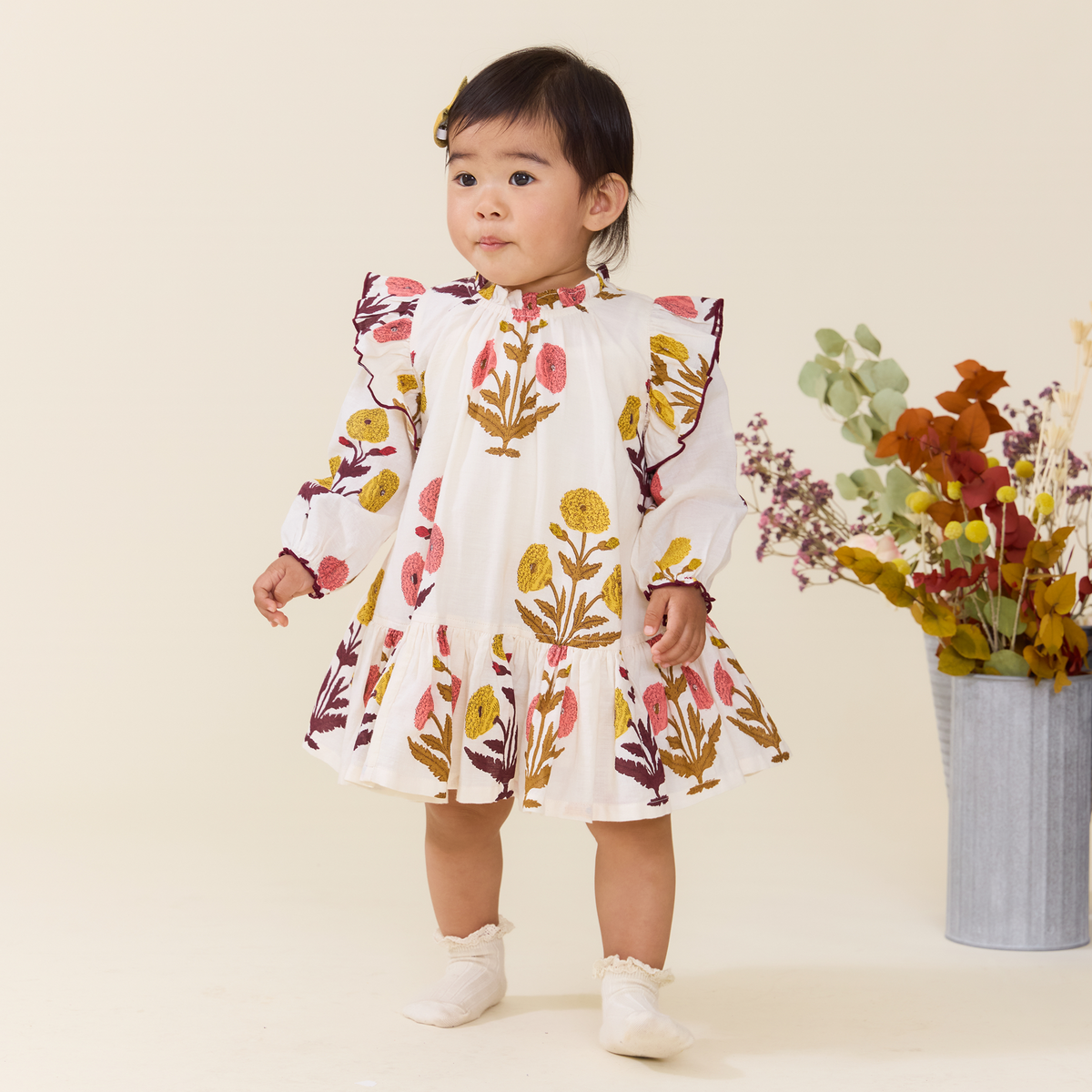 Harvest Dandelion Long Sleeve Harper Dress