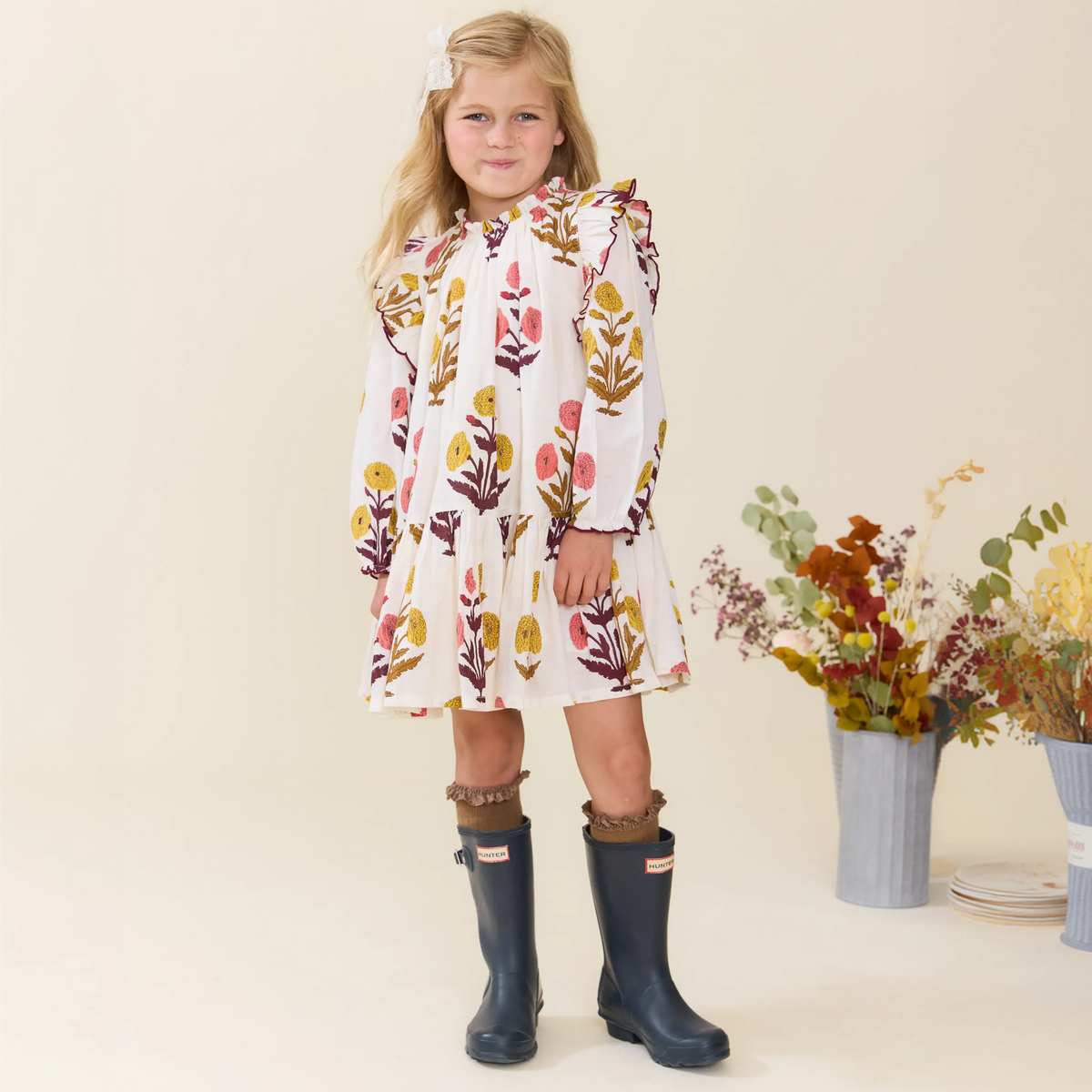 Harvest Dandelion Long Sleeve Harper Dress