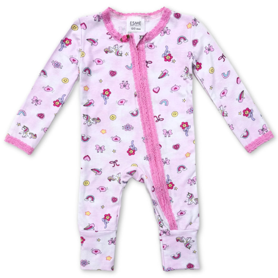 Charms Lace Flip Footie
