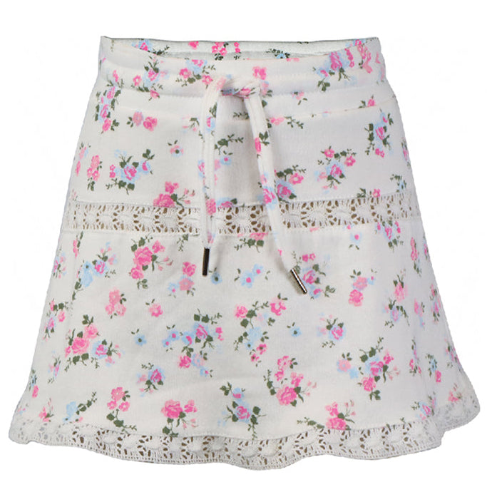 Floral Eyelet Detail Skirt