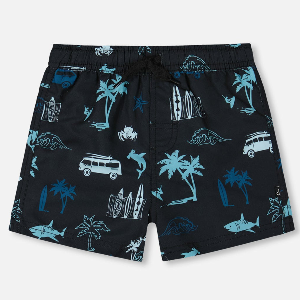 Printed Beach Swim Trunks
