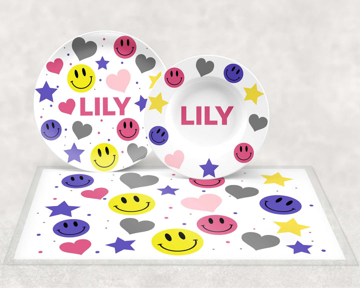 Personalized Girls Emojis Dishware