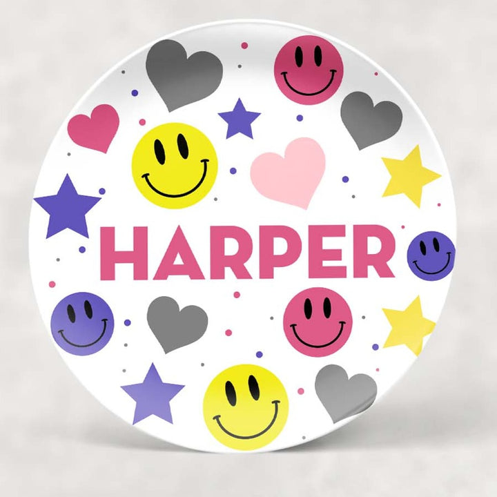 Personalized Girls Emojis Dishware