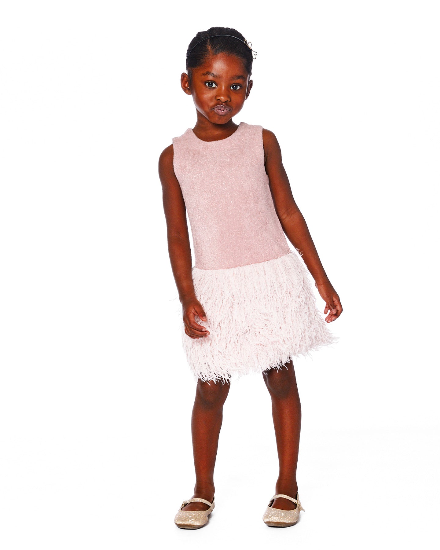 Sleeveless Bi-Material Dress