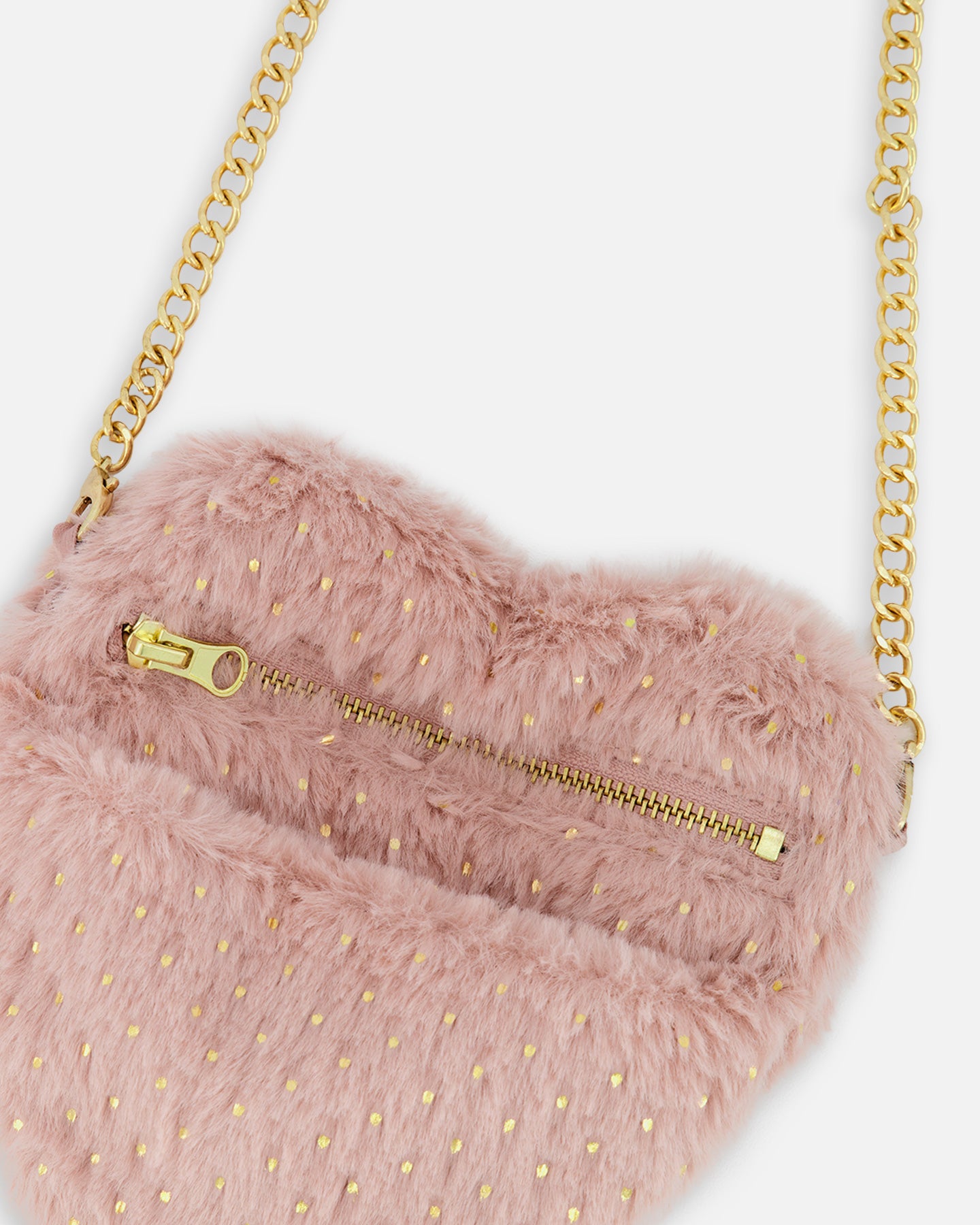 Pink Faux Fur Shoulder Bag