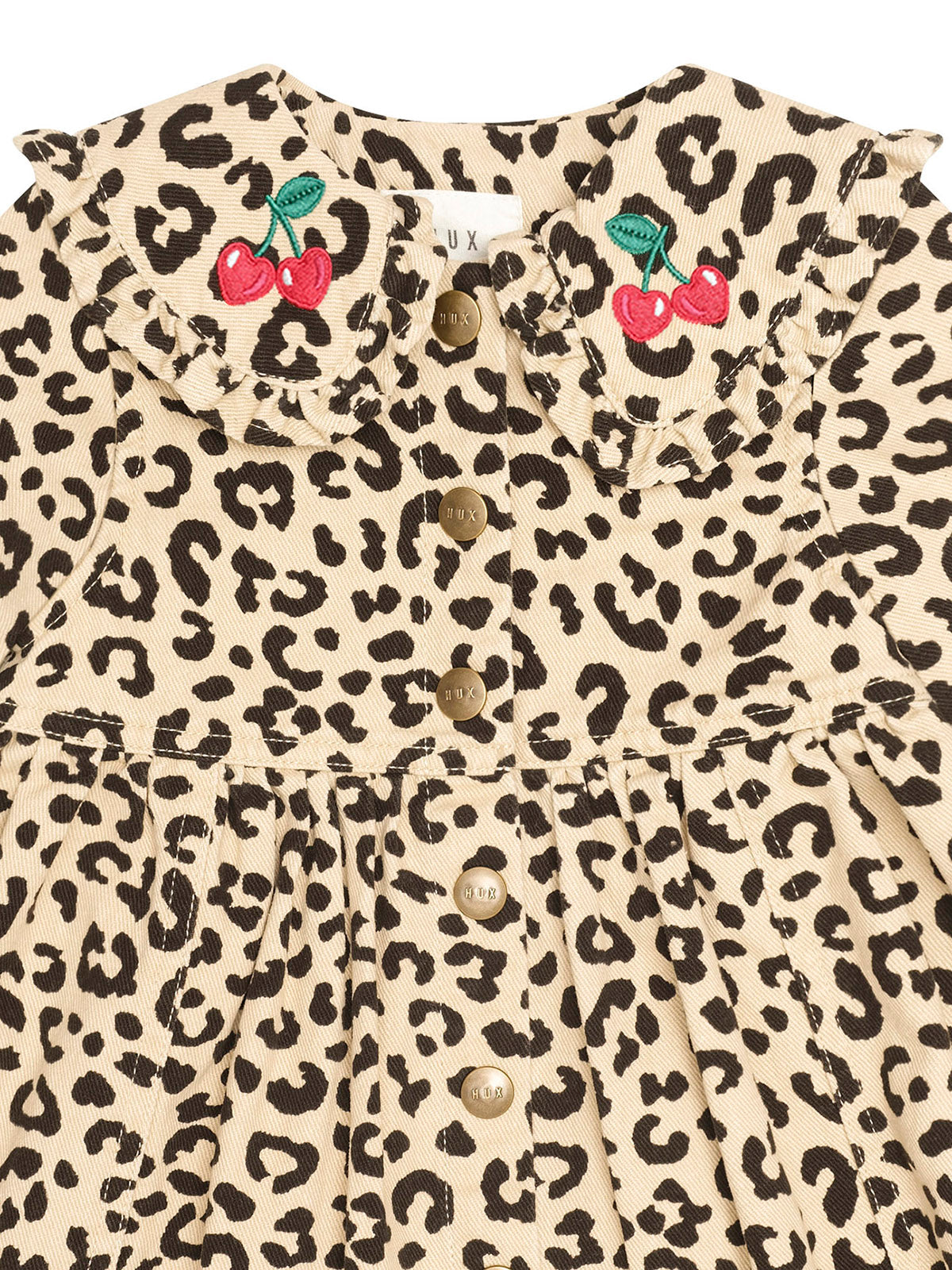 Leopard Cherry Collar Dress