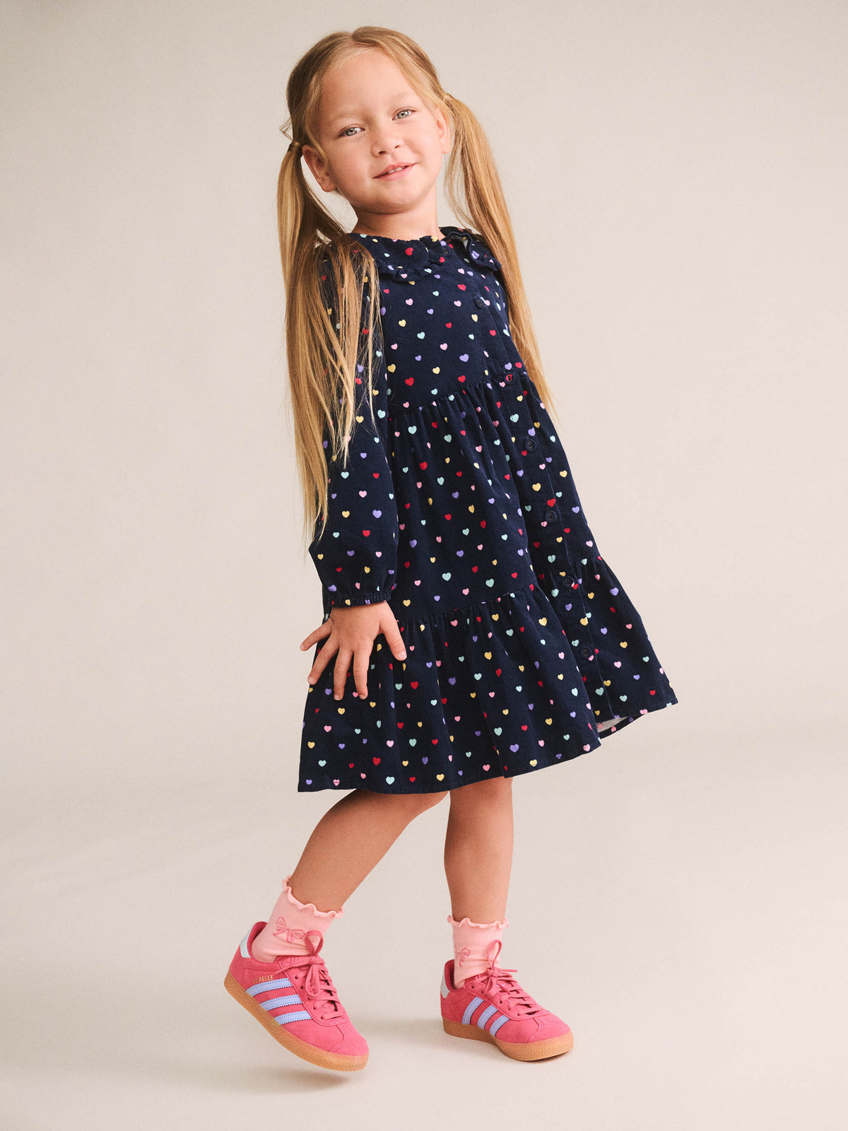 Ink Heart Cord Collar Dress