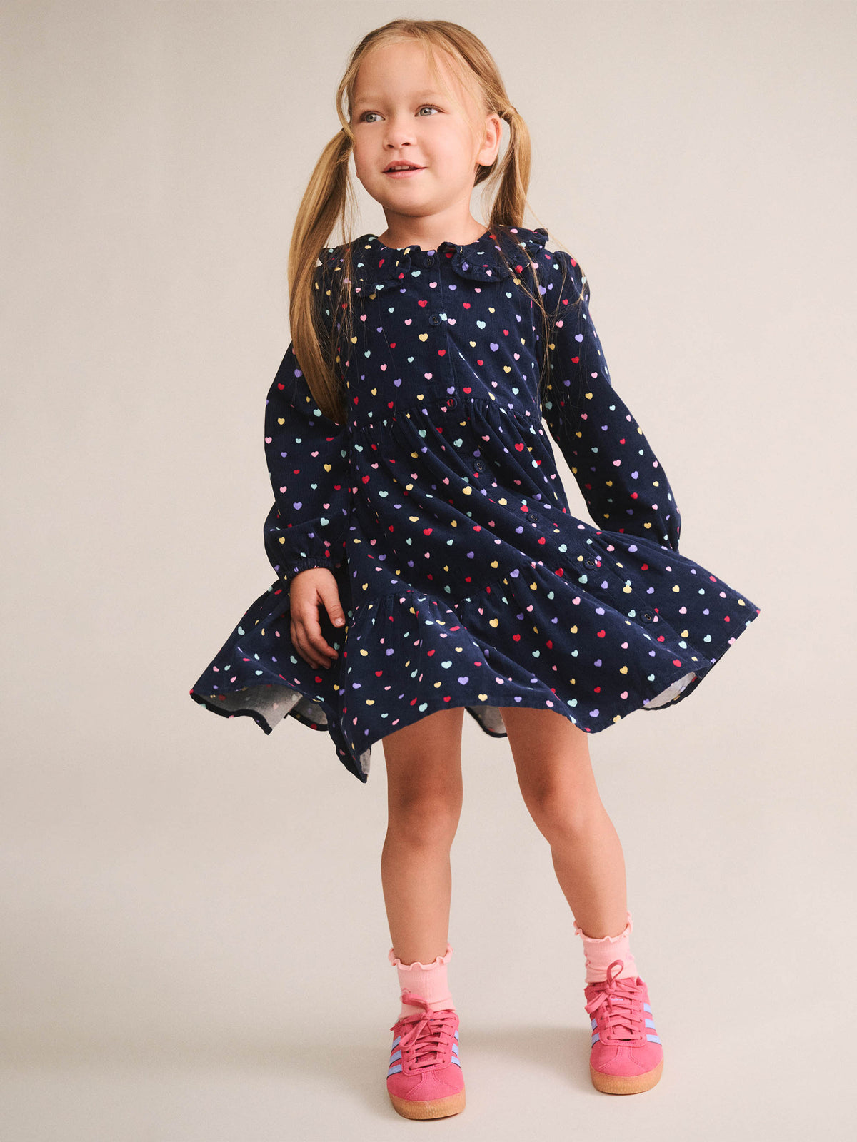 Ink Heart Cord Collar Dress
