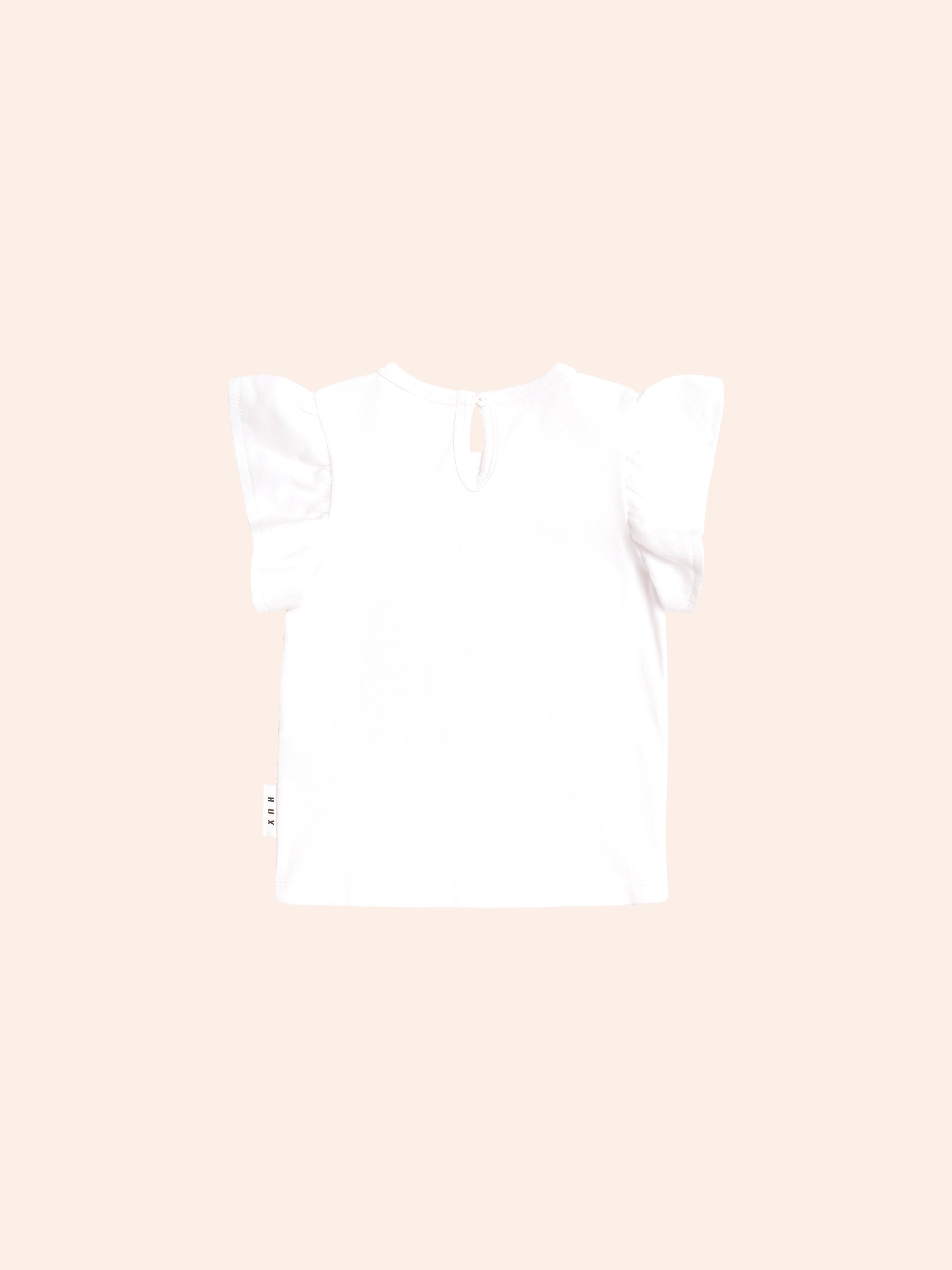 Cherry Bow Frill Sleeve Tee
