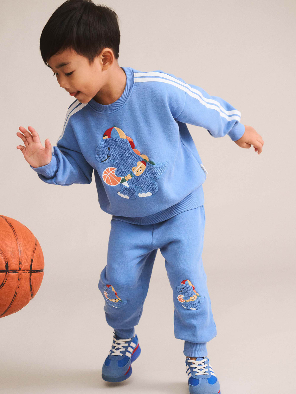 Baller Dino Sporty Stripe Sweatshirt