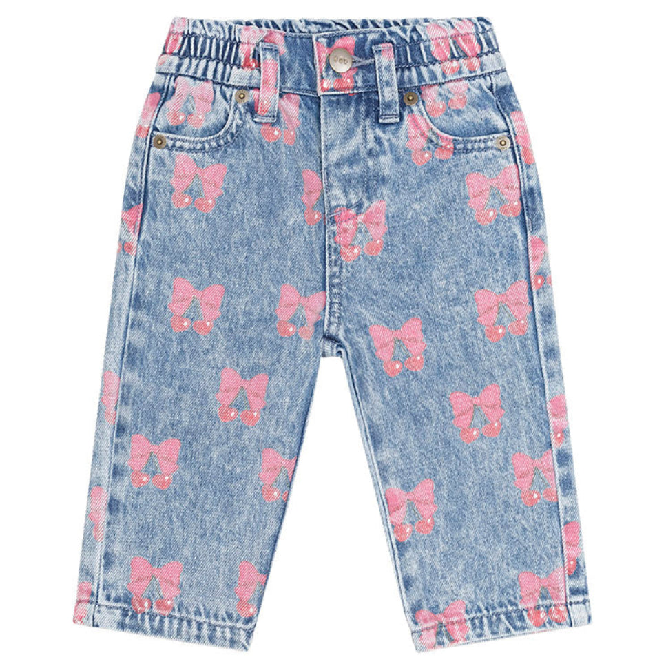 Dreamy Denim Cherry Paperbag Pant