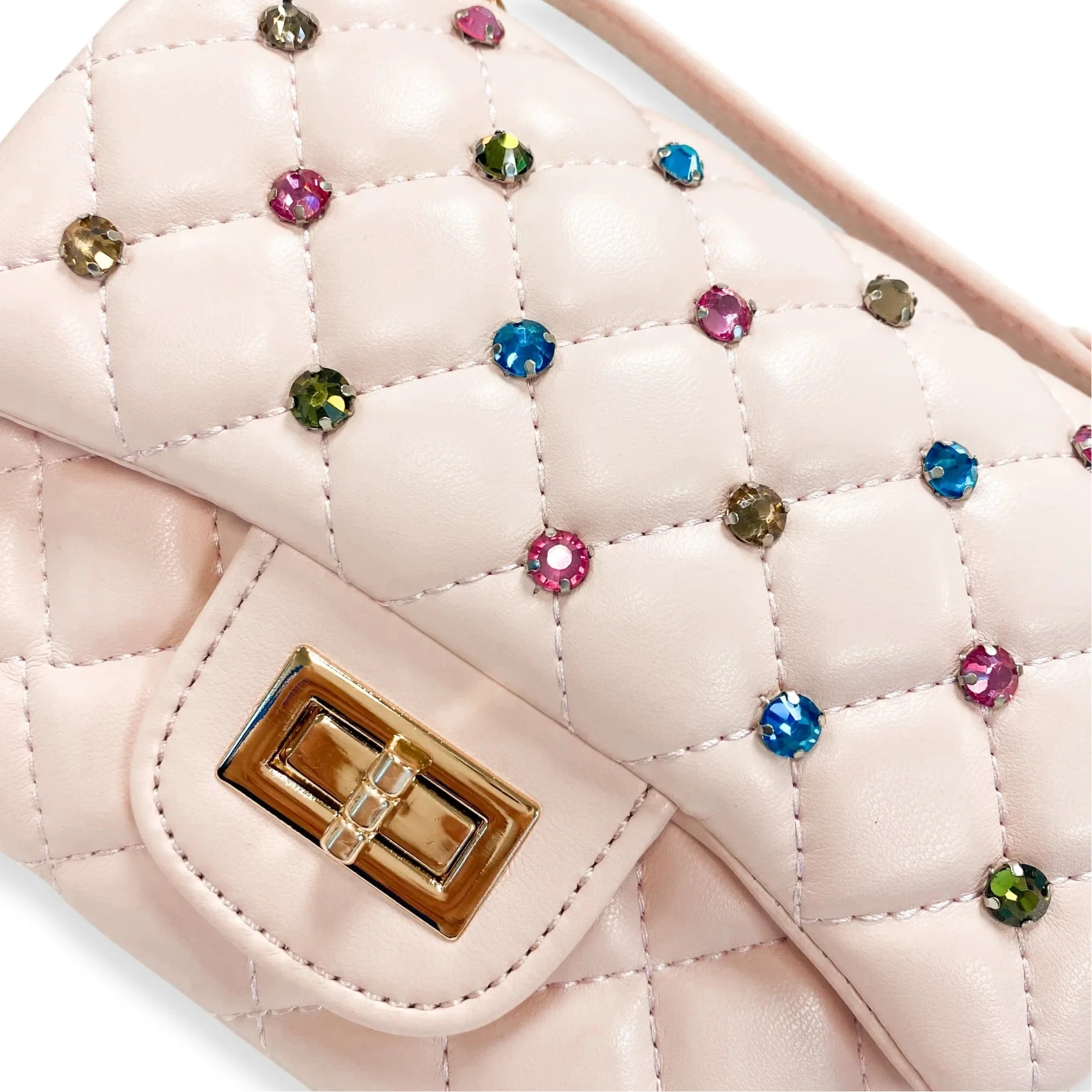 Colorful Gems Quilted Purse