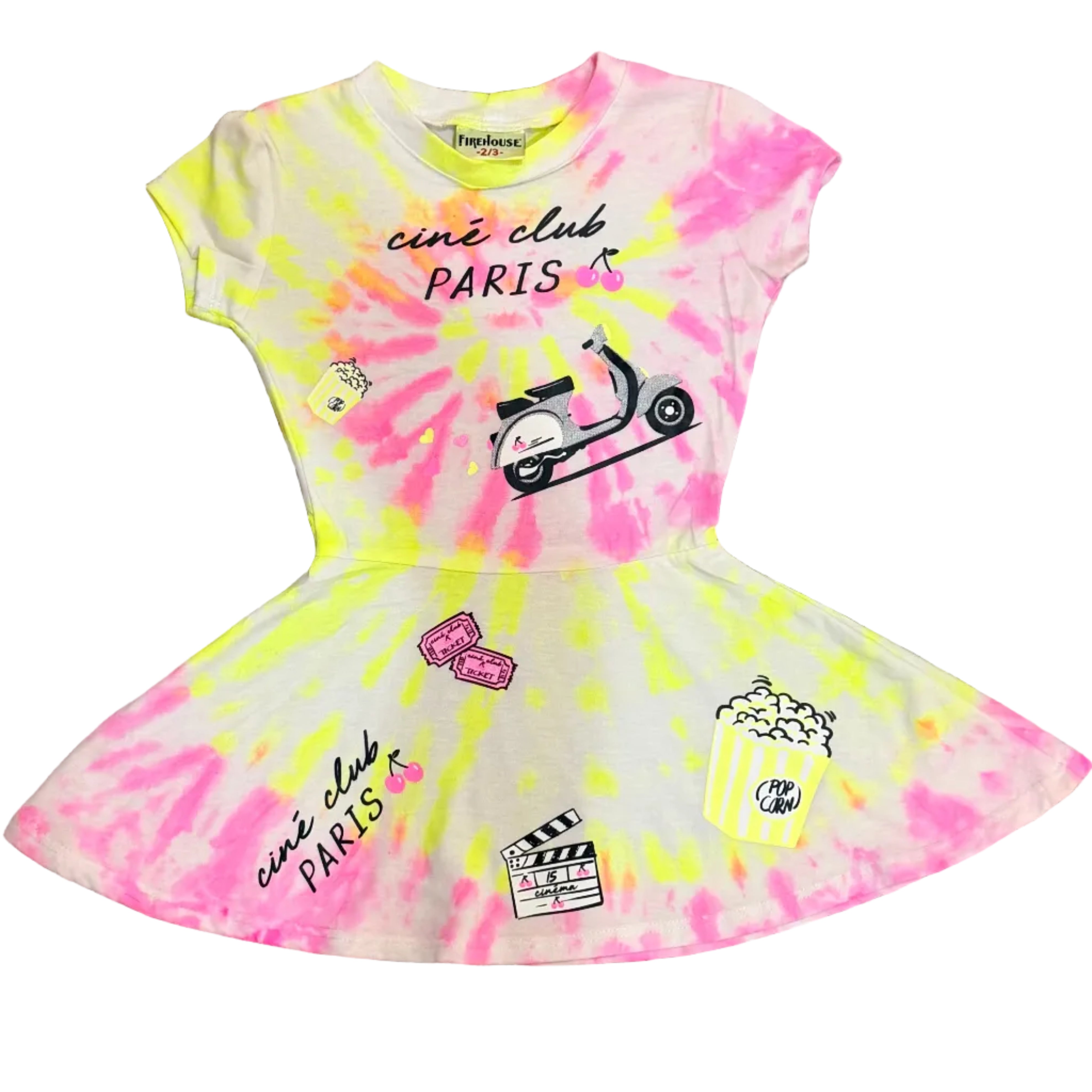 Cine Club Paris Short Sleeve Dress
