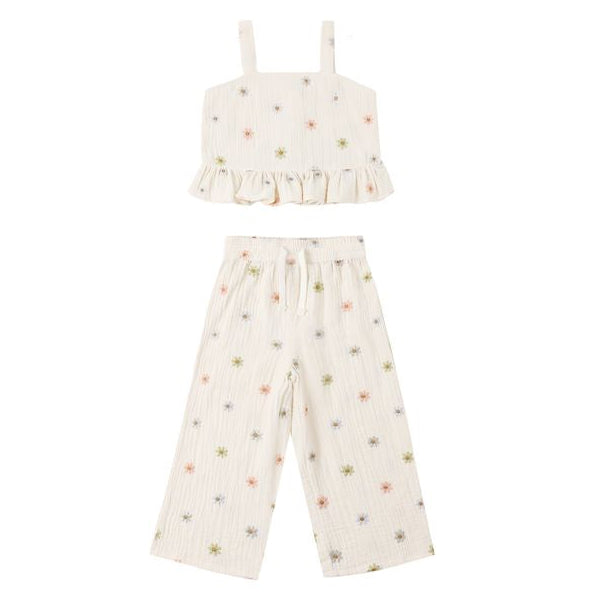 Embroidered Daisy Kayli Set