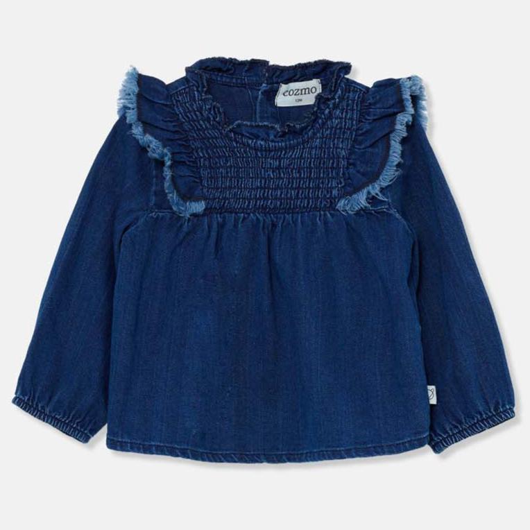 Herringbone Denim Blouse