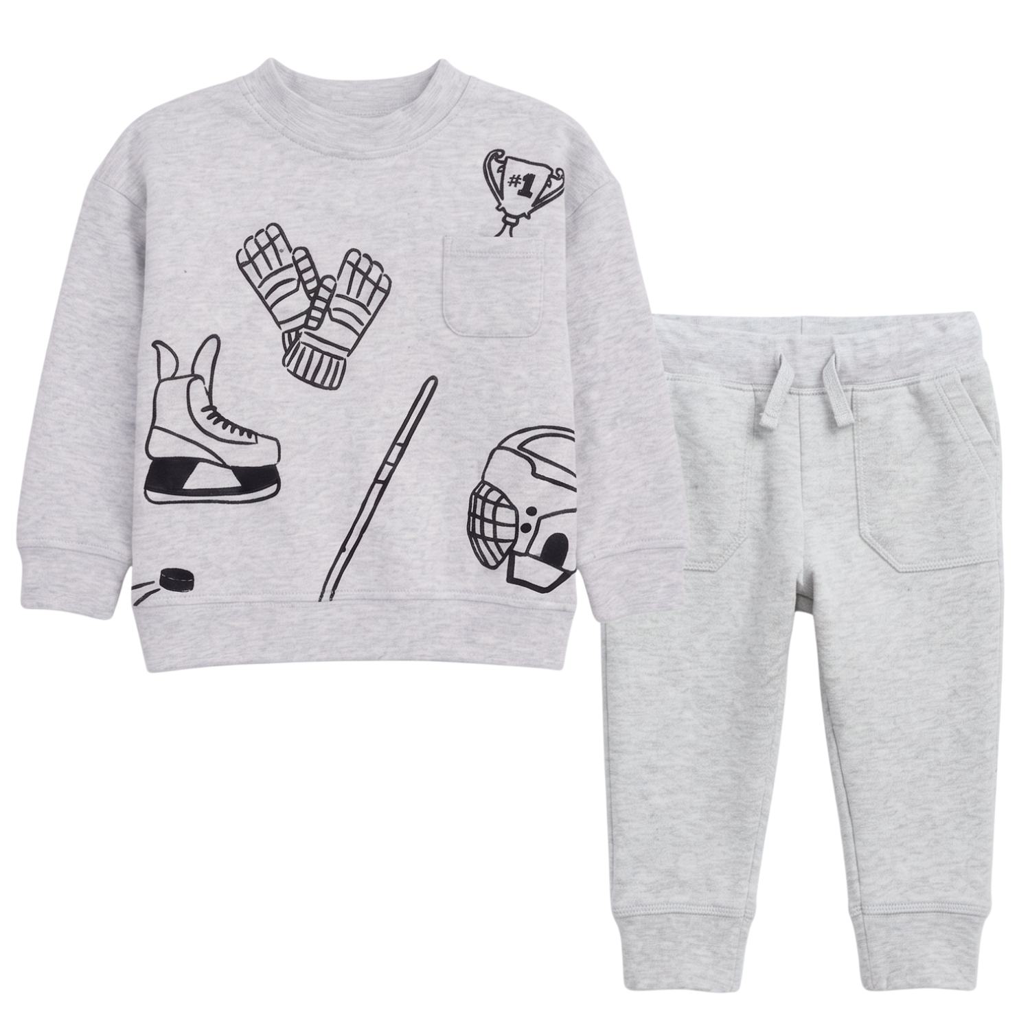 Hockey Drop Sleeve Sweatset