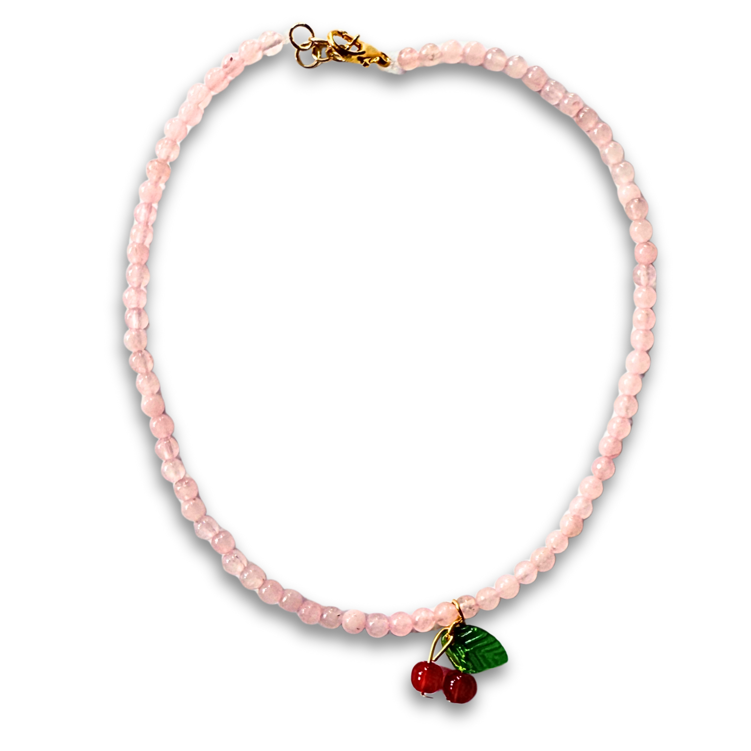 Exclusive Cherry Charm Beaded Necklace