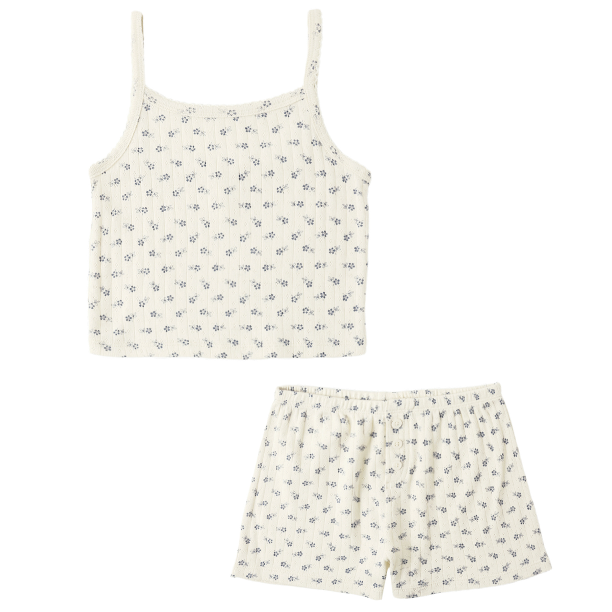 Natural Pointelle Lounge Set