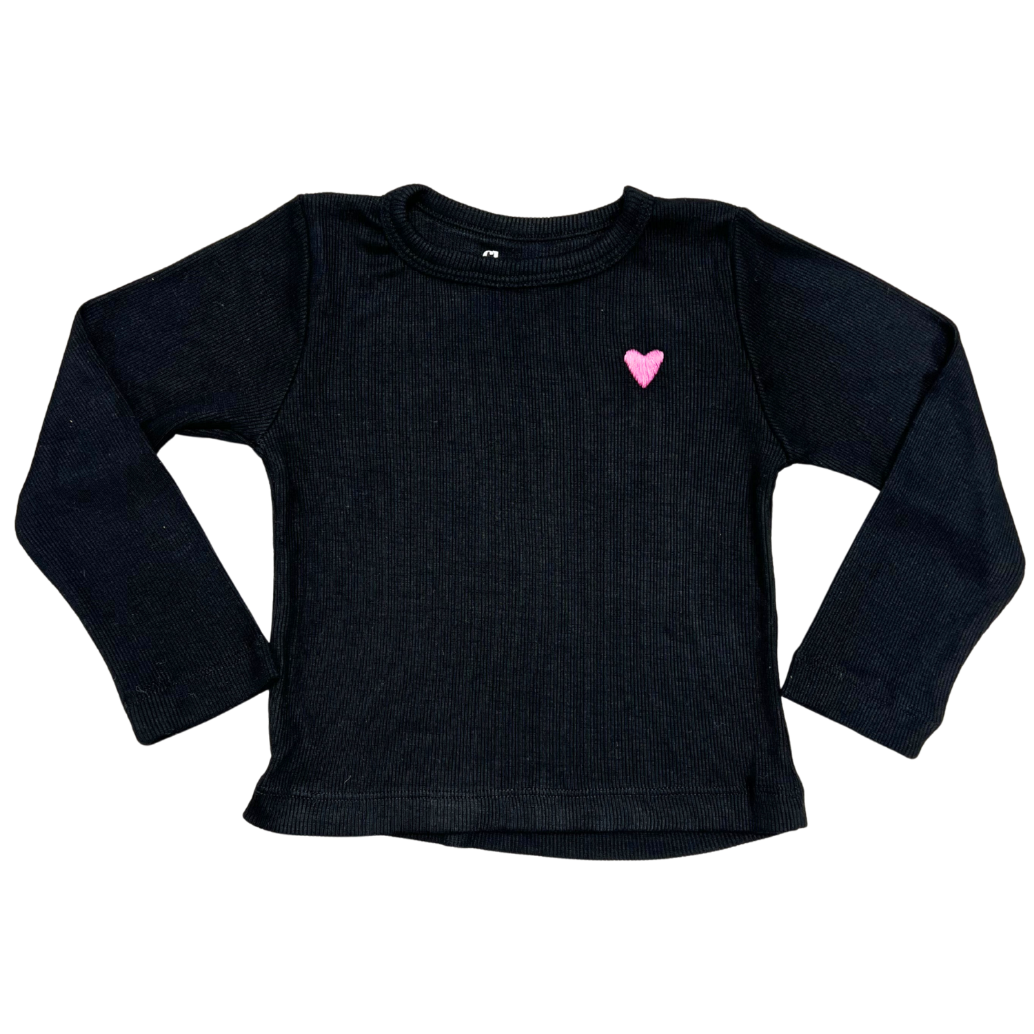 Embroidered Heart LS Tee