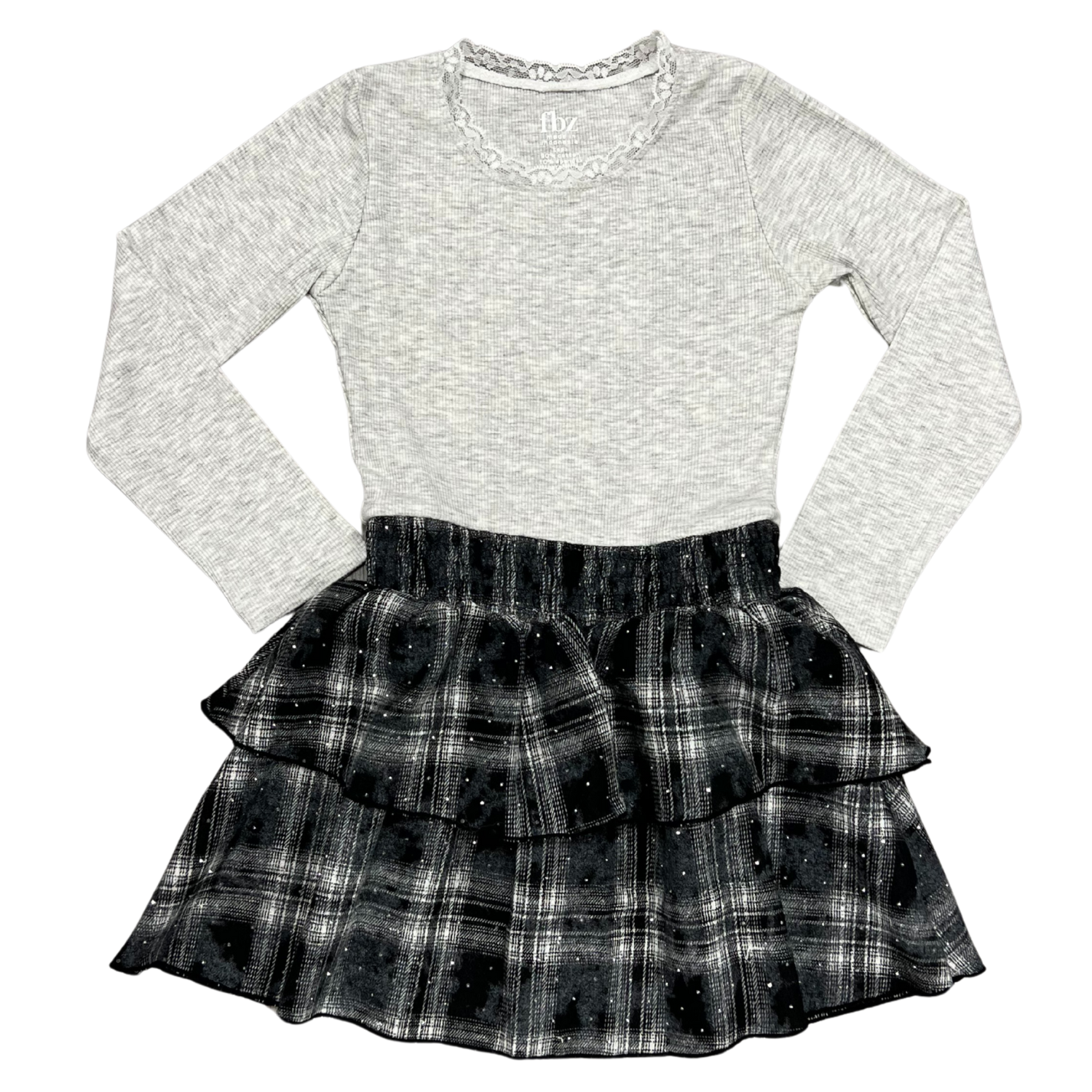 Sparkle Flannel Bottom Dress