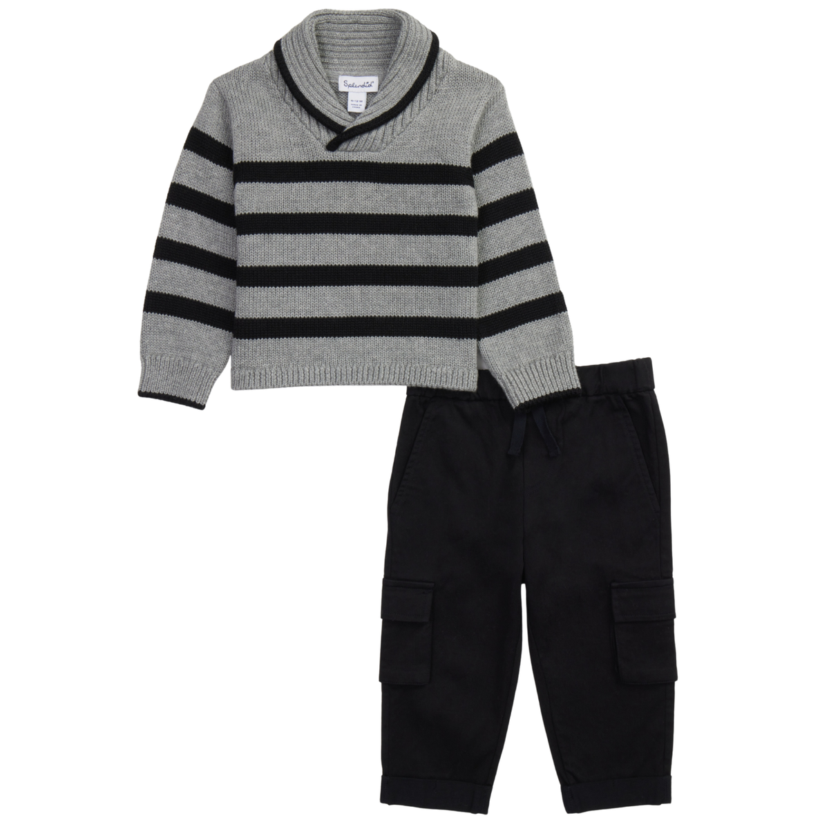 Roll Neck Stripe Sweater Set