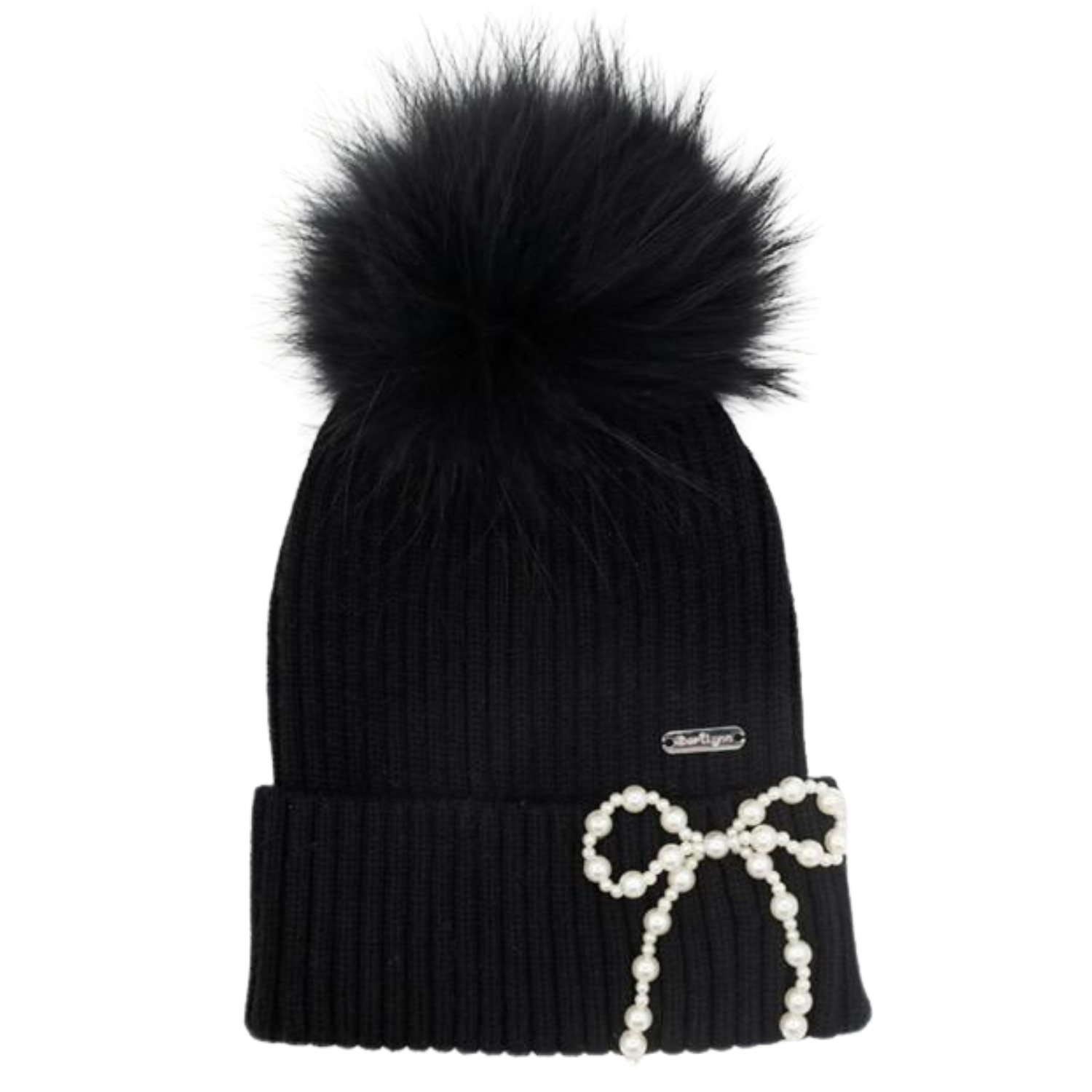 Pearl Bow Beanie