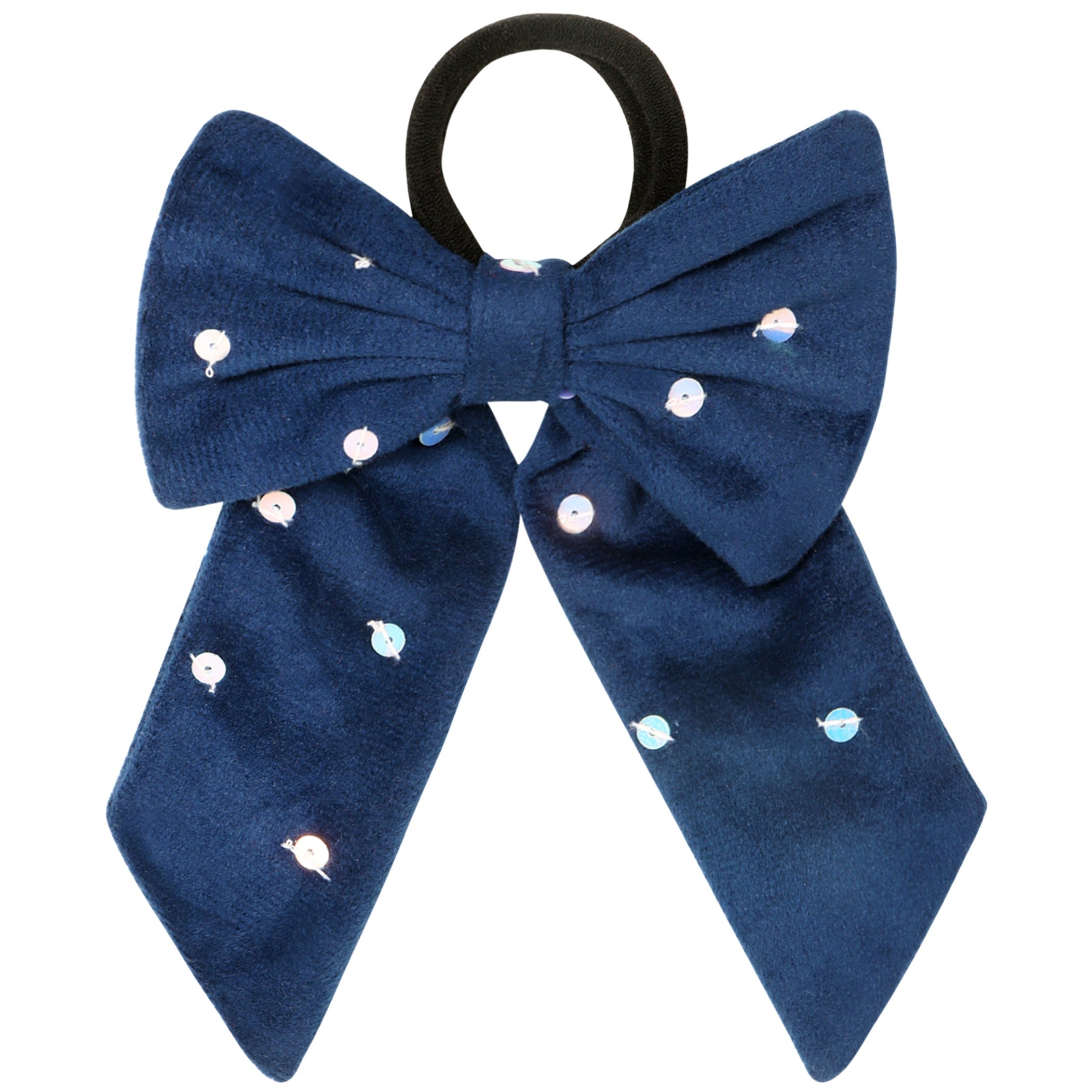 Piglo Kids Sequin Velvet Bow in Blue MEEMS – Meems