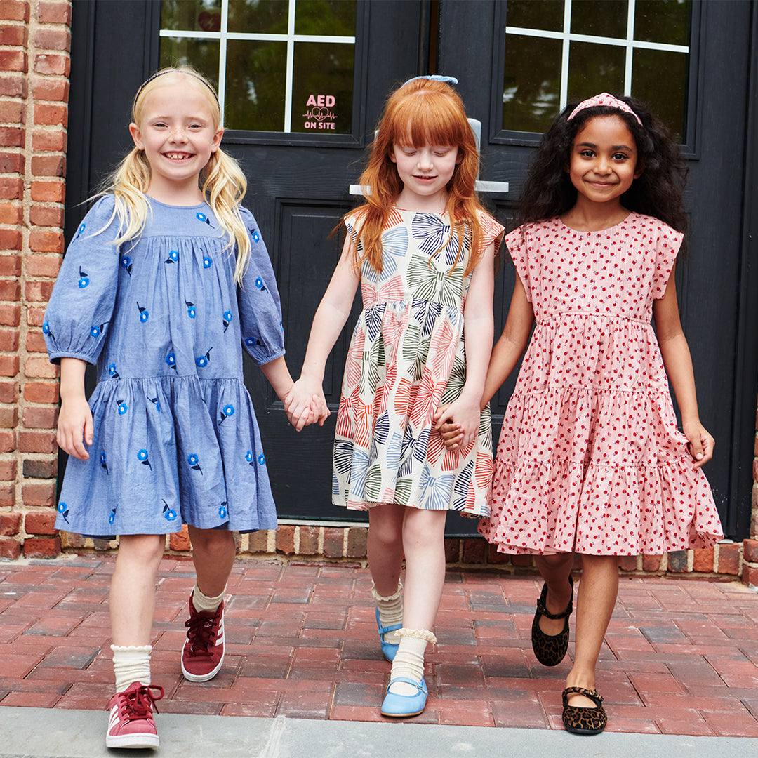 Blue Blossom Embroidery Fiona Dress