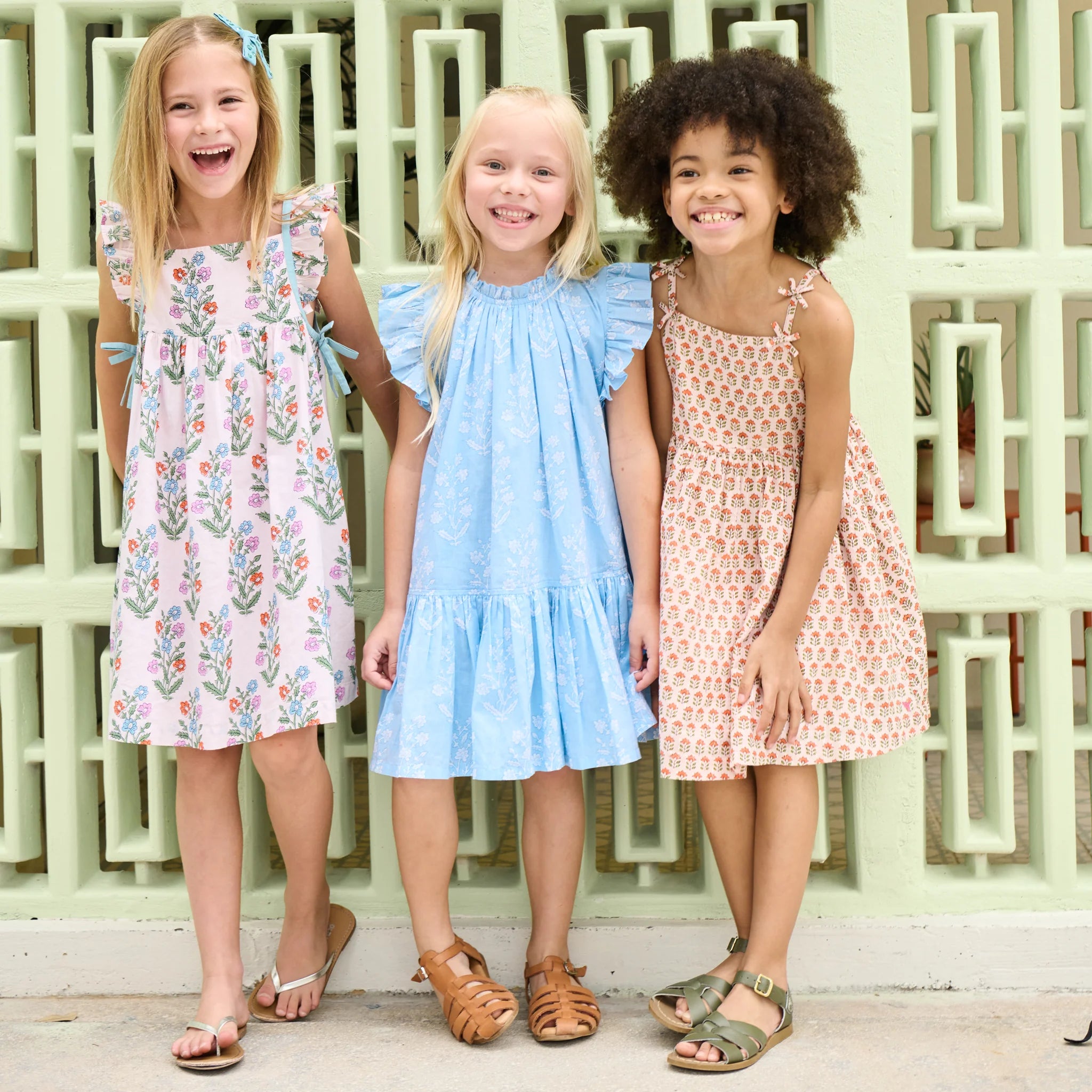 Pink Prairie Block Print Tia Dress