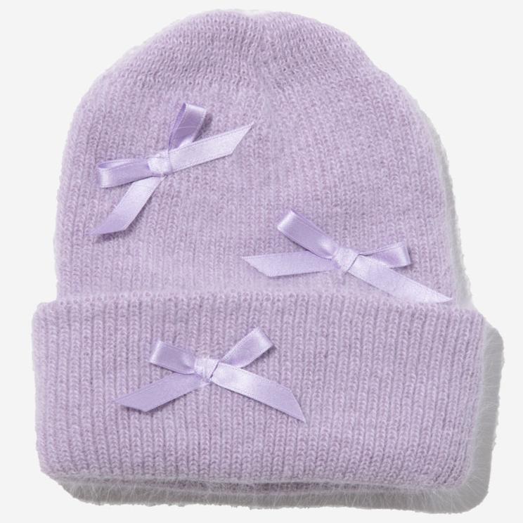 Petite Hailey Ribbon Beanie in Pink | MEEMS – Meems