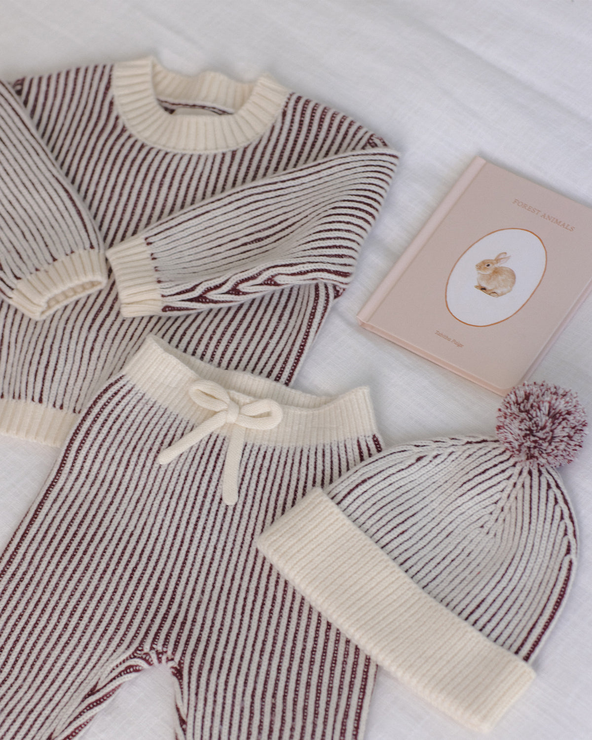 Black Cherry Stripe Beanie