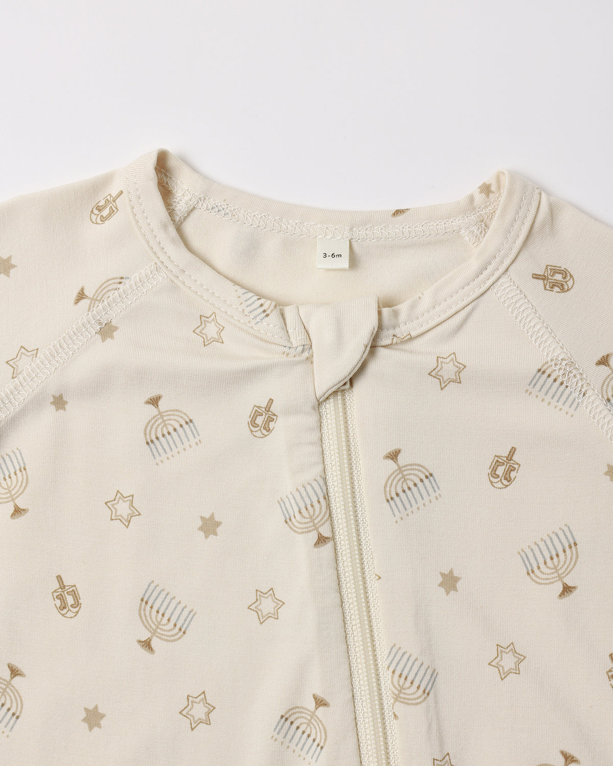 Hanukkah Bamboo Zip Footie