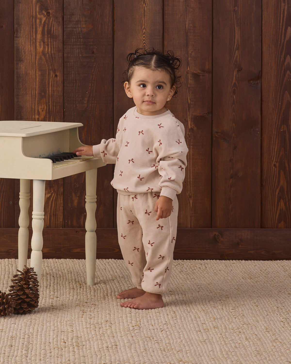 Red Bows Velour Relaxed Sweatset