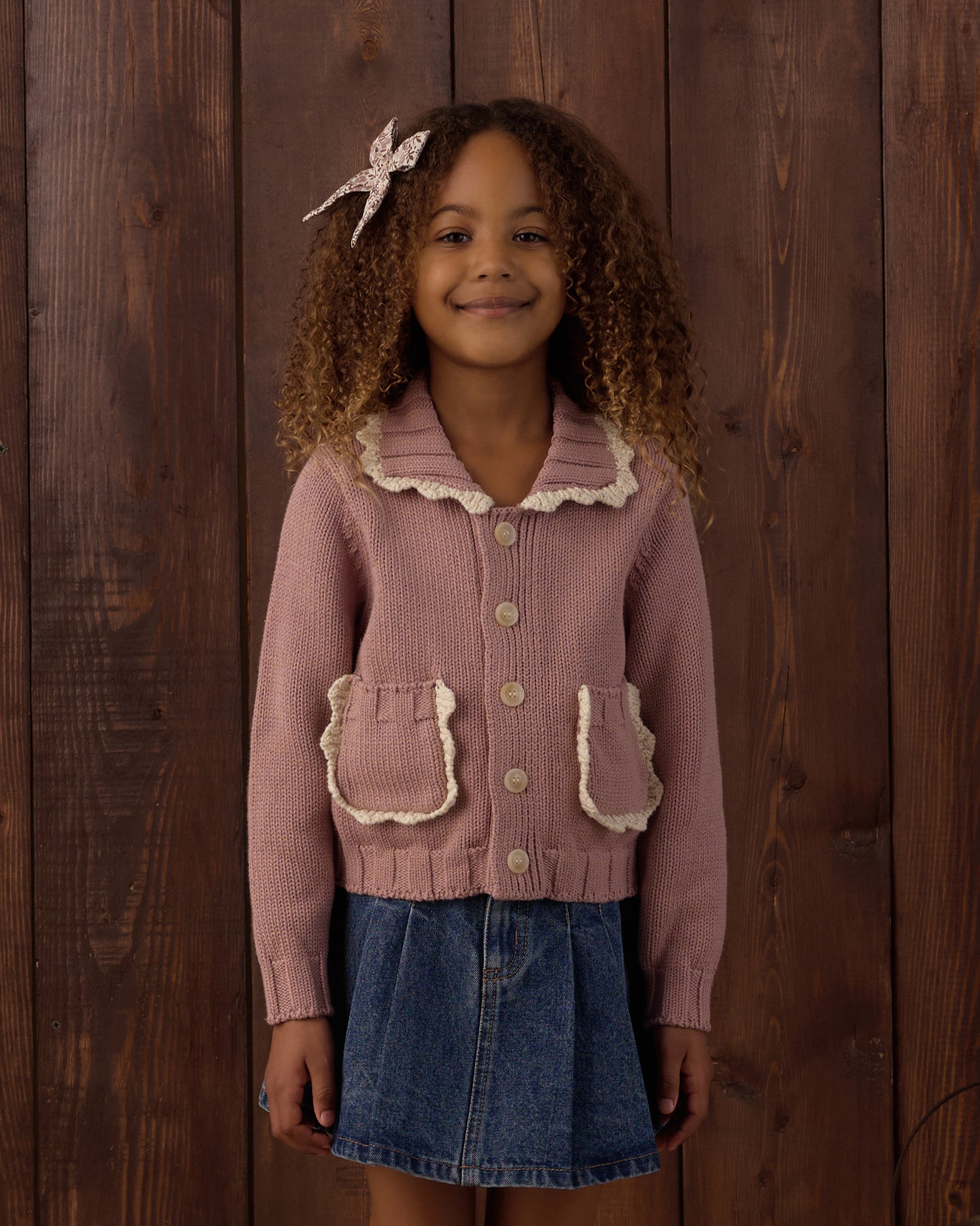Rosewood Collared Cardigan