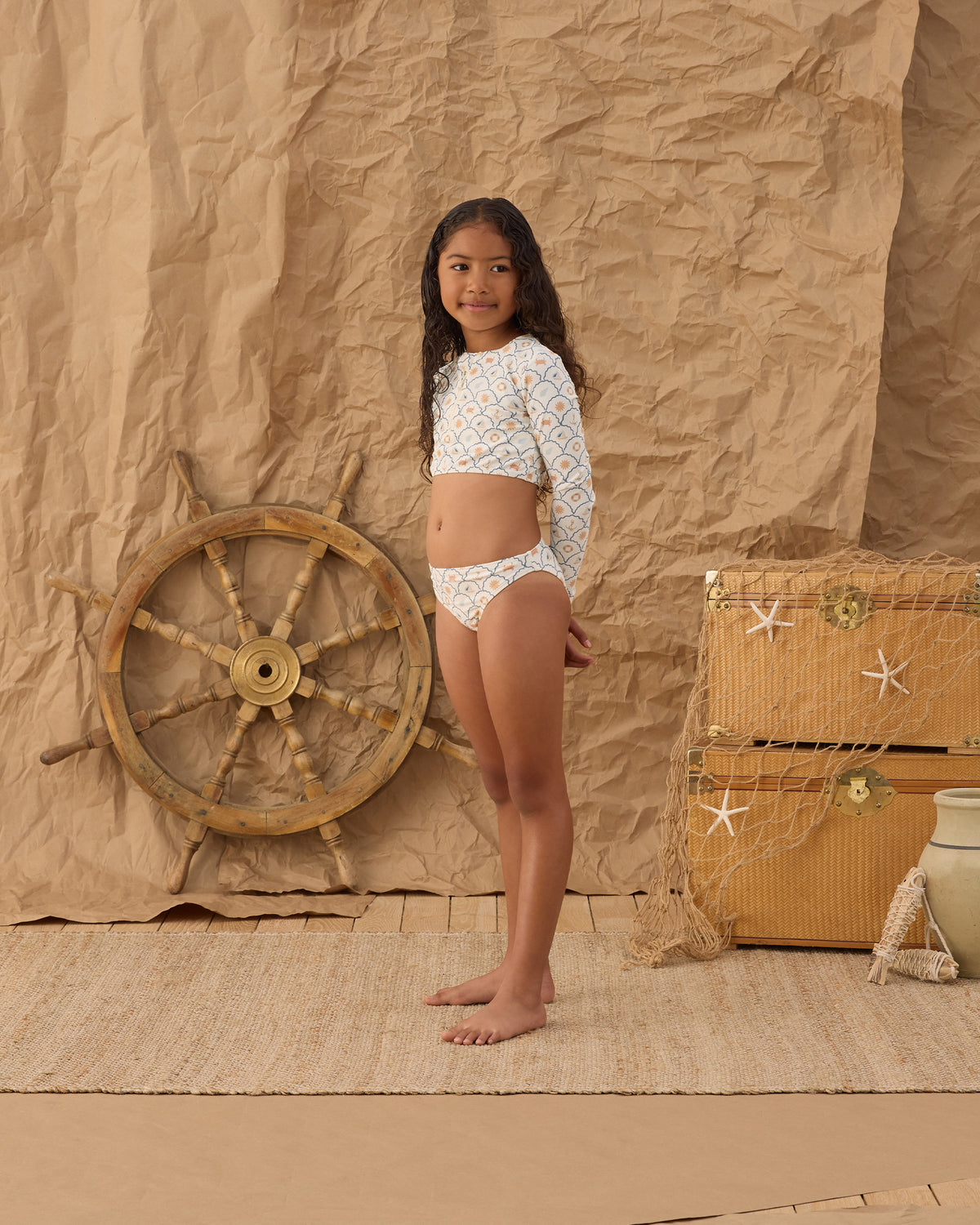 Nautical Crop Rashguard Set