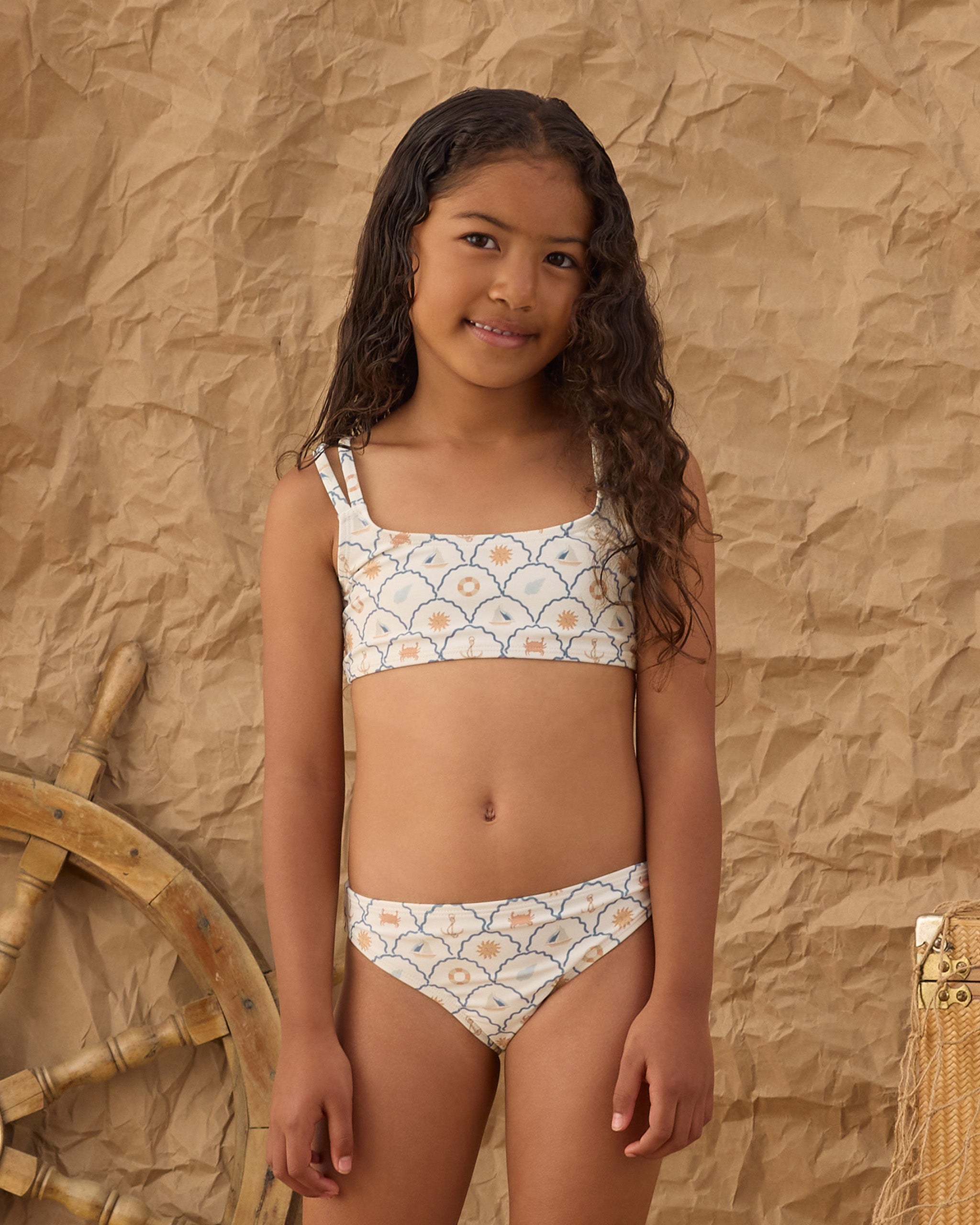 Nautical Crop Rashguard Set