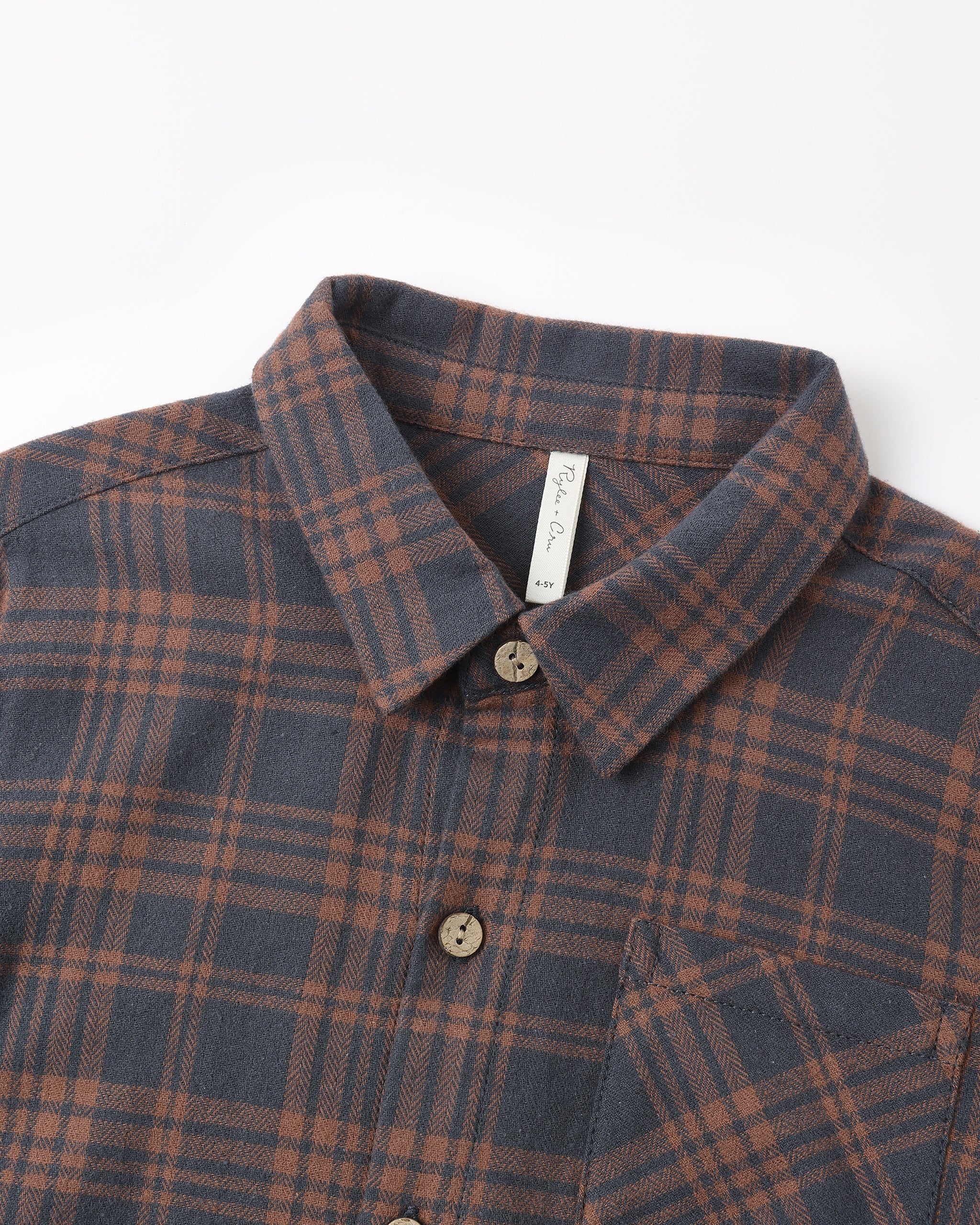 Midnight Plaid Collared LS Shirt